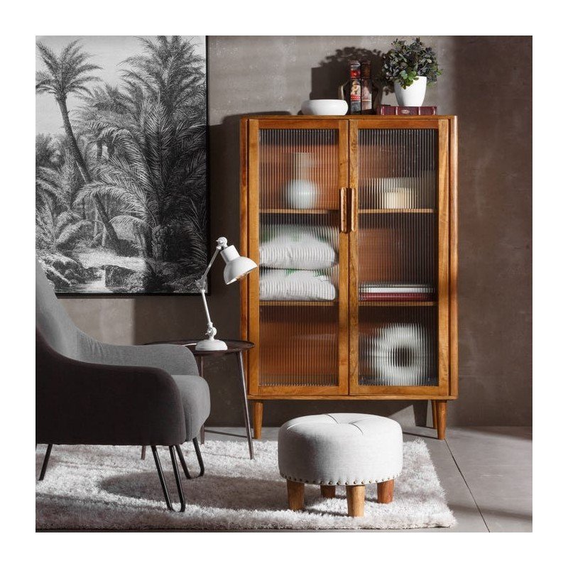 Vitrina Boise- Estilo colonial madera de mango