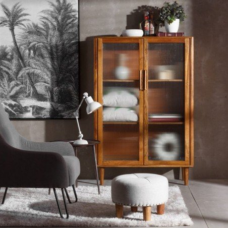 Vitrina Boise- Estilo colonial madera de mango