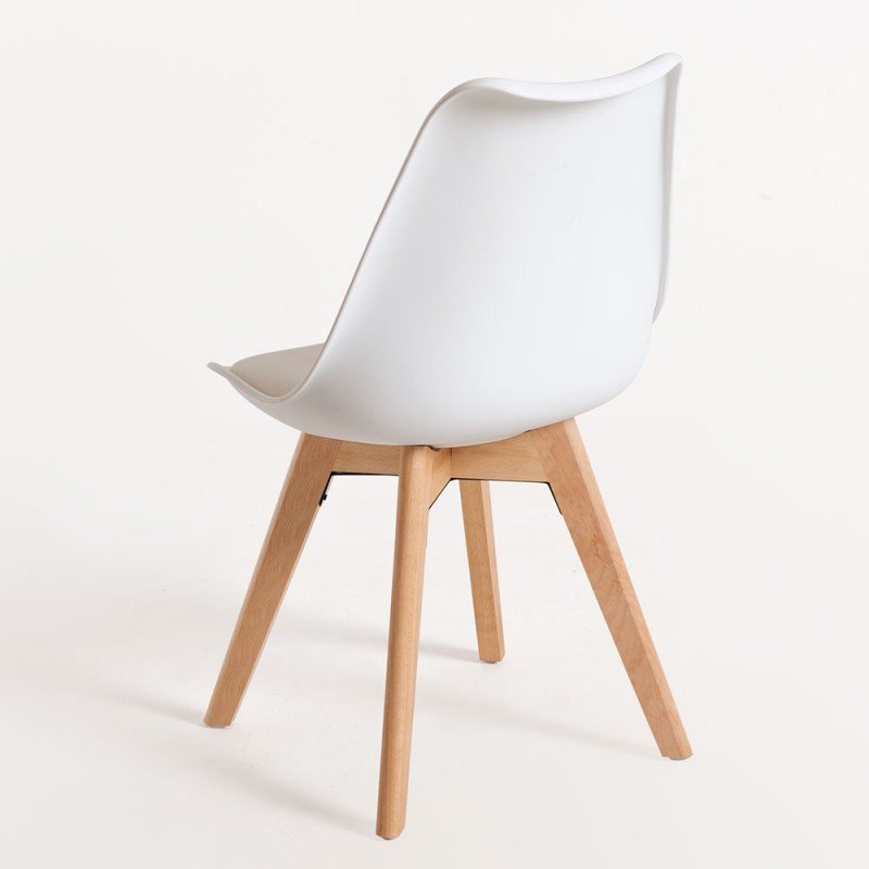 4 Sillas Saarinen Madera y polipiel